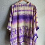 Charlotte Russe Purple Tie Dye Flutter Sleeve Kimono Top Photo 2