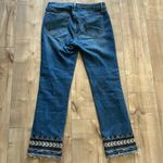 Driftwood  Colette Embroidered Hem Boho Anthropologie Raw Hem Jeans Sz 28 Photo 6