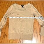 Alfani - Womens Beige Rhinestones Sweater Top Size M Photo 5