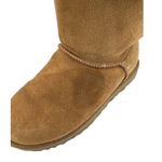 UGGS - Bailey Bow Suede Sheepskin Ankle Boots in Caramel Brown Photo 5