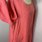 Bryn Walker  Assymetrical Lagenlook Linen 3/4‎ Dress Peach 2XL Photo 4