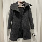 SOIA & KYO  Leila Black Charcoal Wool Coat Size Small Photo 3
