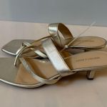 Veronica Beard  Alanis Platinum Leather Sandals - Size 11 Photo 4