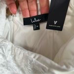 NWT Lulus Elevated Icon White Jacquard Long Sleeve Bow Mini Dress – Size Medium Photo 7