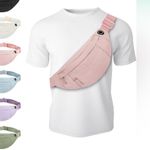 Belt Bag Pink 4 Zipper Pockets Fanny Pack Waist Bag Crossbody Travel Running OC4 Photo 4