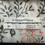 Anthropologie Enchanted Oversized Cotton Cream Floral Button Up Shirt size M/L Photo 5