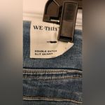 Free People  We The Free Mid Rise Double Dutch Slit Skinny Blue Jean Size Medium Photo 3
