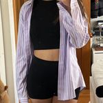 Lands' End Purple Stripped Button Down Shirt Photo 0