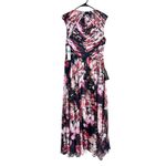 Kay Unger Noelle Pleated Gown Dark Floral Maxi Size 8 NEW Purple Photo 4