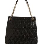 Coach  black quilted patent leather handbag Photo 1