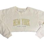 Aeropostale Cozy Urban NYC Inspired Graphic Cropped Sweatshirt Women Size M NWOT Photo 0