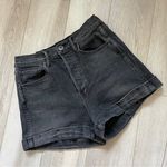 3x1  NYC High Rise Rolled Cuff Denim Shorts Black (Size 27) Photo 0