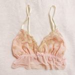 Japanese Kawaii Style Pink Cottagecore Gyaru Floral Lace Ruffle Frill Bralette Size undefined Photo 1