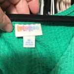 LuLaRoe NWT  Rachael V-Neck Zipper Kelly Green Sleeveless Shirt Size XL Photo 4