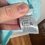 Fresh Produce Drape Tank Dress Women L Blue Cotton Jersey Coastal Beach USA Photo 3