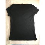 Playboy B42 Womens Rare Vintage  T-shirt with Rhinestones Black Gold Size Small Photo 6