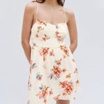 ZARA NEW  PRINTED CORSET STYLE‎ DRESS LINEN SPAGHETTI STRAPS WOMENS SIZE M Photo 2