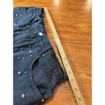SHEIN Curve Black Studded Denim Shorts Raw Hem‎ Distressed Cutoff Size 1XL Photo 5