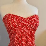 Charlotte Russe Y2K Coral Red Strapless Sweetheart Bubble Hem Bandeau S Small Photo 2