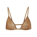 SKIMS  Sparkle Glissenette Front Close Triangle Bralette Tan Brown Chai 3X NWT Photo 7