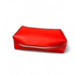 Christian Dior NWT Dior Red Embossed Logo Cosmetic Makeup Pouch Bag w/ Zipper Protector Photo 1