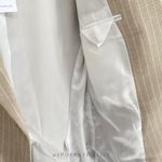 Amour Vert NWT  Women’s Slim Tobie Blazer  | Sz Medium | Natural (Tan) Striped Photo 7