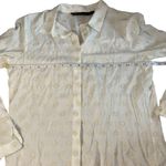 ZARA  White Button Down Shirt with Gold Polka Dot size XS k Photo 2