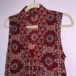 April Cornell Size S Boho Maxi Dress Red Sleeveless Vacation Dark Cottage Photo 1