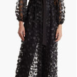 Julia Jordan ‎ Floral Overlay Duster Jacket Jumpsuit Set Black 12 Photo 0