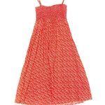 Solid & Striped  Willow Floral Midi Dress Smocked Candy Red Watermelon Large L Photo 7