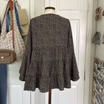 Andthewhy  leopard tiered bell sleeve blouse Photo 9