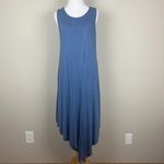 Papillon Dress Womens Medium Blue Layered Asymmetrical Lagenlook Midi Flowy Photo 0