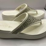Crocs  Womens Monterey Diamante Wedge Flip Flops size 10 F4 Photo 0