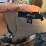 Eclair Peacoack Pattern Ruffle Maxi Dress Blue Size XS Photo 2