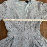 NBD Mila Lace Romper in Periwinkle S Photo 7