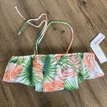 Raisin's | Palm Leaf Flounce Bandeau Swim Top sz M Photo 2