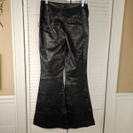 Free People NWT Womens Black Faux Leather Super Flare Pants 30S 30 Short Photo 1