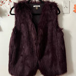 DKNYC Faux Fur Vest in Deep Purple Photo 0
