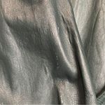 Vtg Laura Winston Women Double Breasted Green Genuine Leather Trench Coat Large Photo 12