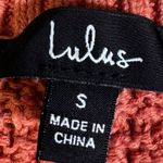 Lulus  Knit Cropped Tank Top Square Neck Ribbed Orange Size S Photo 3