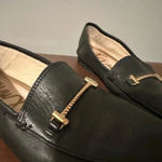 Sam Edelman Loafers Black Leather Gold Detail Size 5 Photo 4