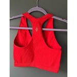 Free People Movement Red Ribbed Racerback Sports Bra Photo 1