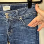 Hudson Jeans Hudson Signature Bootcut Flap Jeans Dark Blue Distressed Stretch Womens Sz 28x29 Photo 5