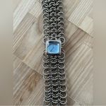 Roberto Cavalli Stunning Ladies Watch Blue Multifaceted Crystal Chain Bracelet Photo 5