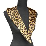 Vintage Leopard Print Faux Fur Collar Scarf Brown Tan 40s 50s Pinup Style Photo 1