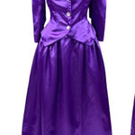 Vintage 80s Prom Dress Satin Womens 7/8‎ Royal Purple Glam Sweetheart Whimsigoth Size undefined Photo 0