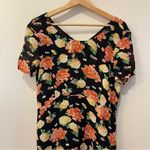 Laura Ashley  Size 12 Floral Maxi Dress Romantic Bright Whimsical Boho Vintage Photo 2