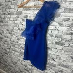 Blue Blush EUC One-Shoulder Ruffle Dress Size Medium (RN 148731) Photo 2