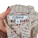 Cushnie Mock Neck Open Knit Fringe Cropped Sweater Runway Pink Size M Photo 10