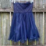 City Studio Navy Tulle Mini Party Dress | 1 Blue Size undefined Photo 2